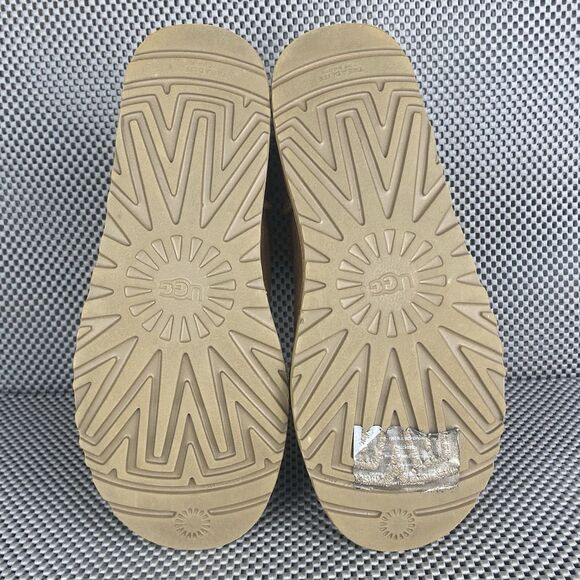 UGG Classic Mini II Boots Womens 8 Chestnut Leather Sheepskin Pull On Winter - Picture 9 of 11